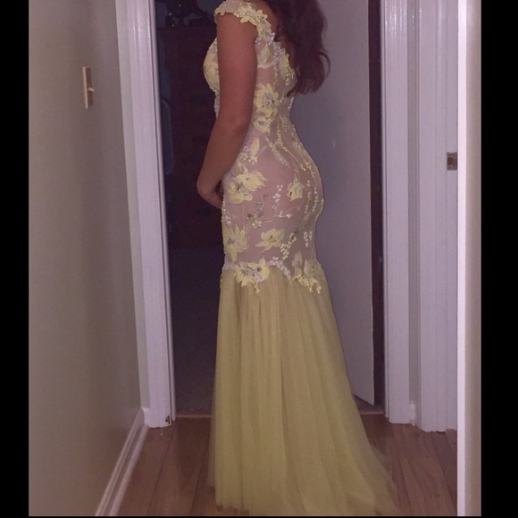 HAND PAINTED EMA SAVAHL PROM DRESS WORN ONCE! - Picture 2 of 7